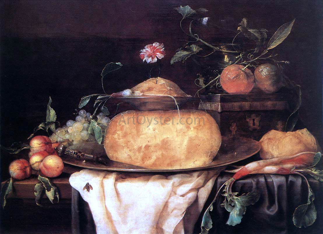 Joris Van Son Still-Life with Cheese - Canvas Print