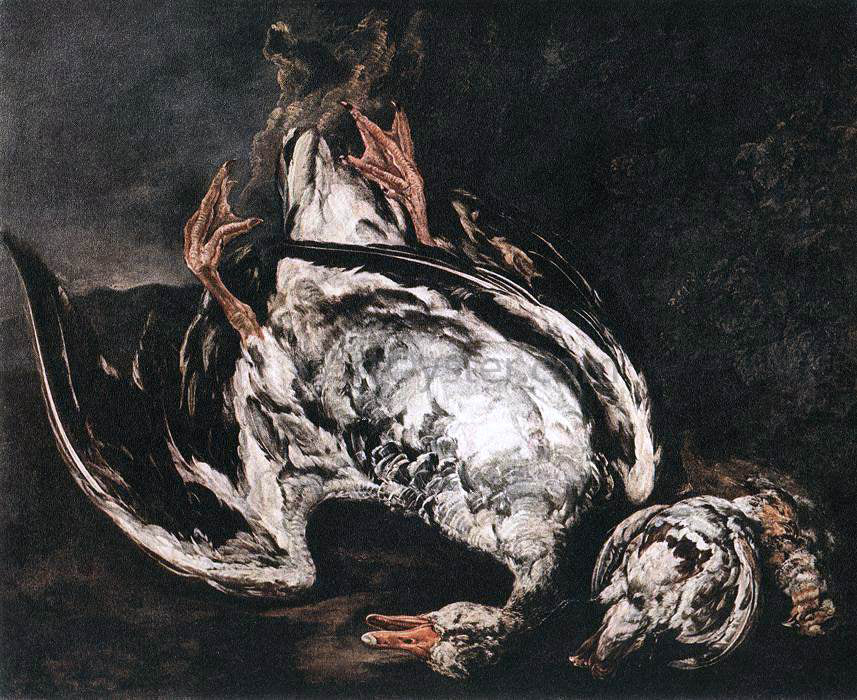 Pieter Boel Still-Life with Dead Wild-Duck - Canvas Print