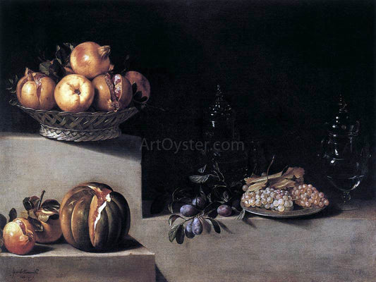 Juan Van der Hamen Still-Life with Fruit and Glassware - Canvas Print