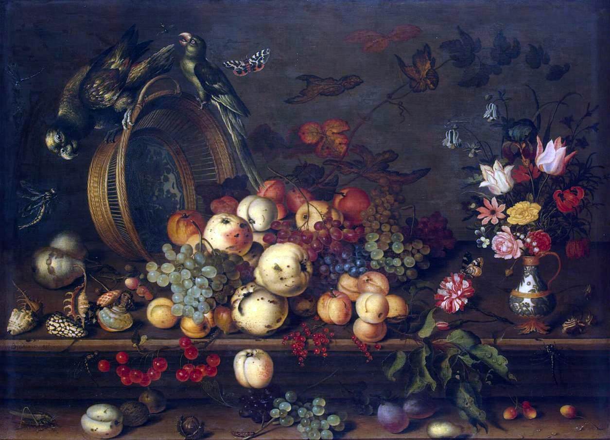 Balthasar Van der Ast Still-Life with Fruits, Shells and Insects - Canvas Print