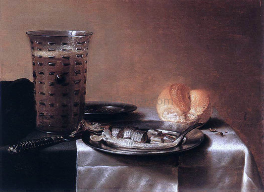 Pieter Claesz Still-Life with Herring - Canvas Print