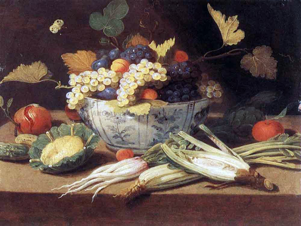 Jan Van Kessel Still-Life with Vegetables - Canvas Print