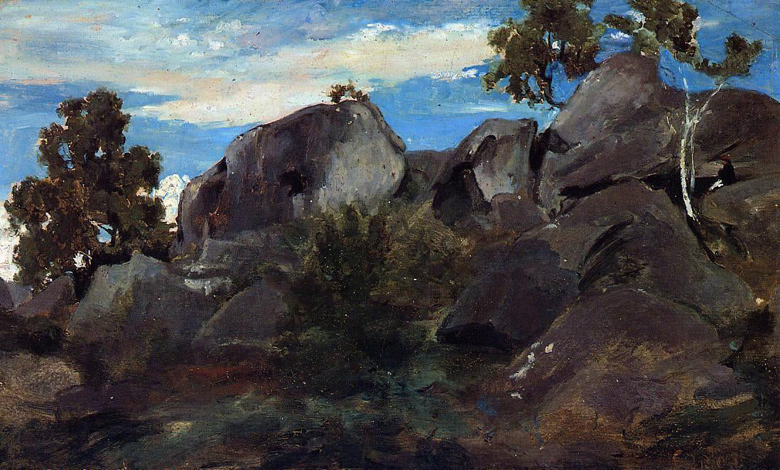 Jean-Baptiste-Camille Corot Stoller in the Fontainebleau Forest - Canvas Print