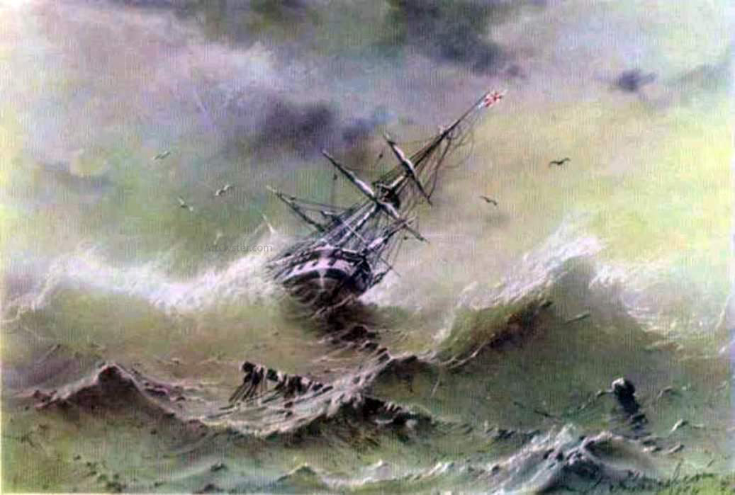 Ivan Constantinovich Aivazovsky Storm - Canvas Print