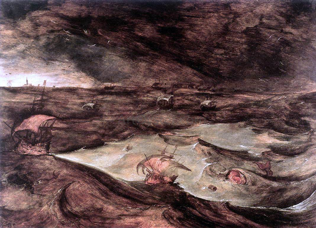 The Elder Pieter Bruegel Storm at Sea - Canvas Print