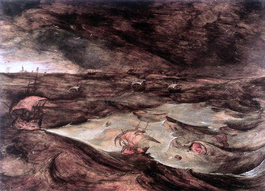 The Elder Pieter Bruegel Storm at Sea - Canvas Print