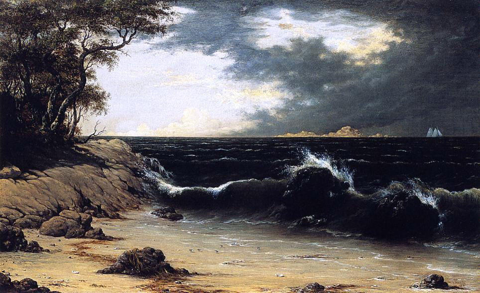 Martin Johnson Heade Storm Clouds over the Coast - Canvas Print