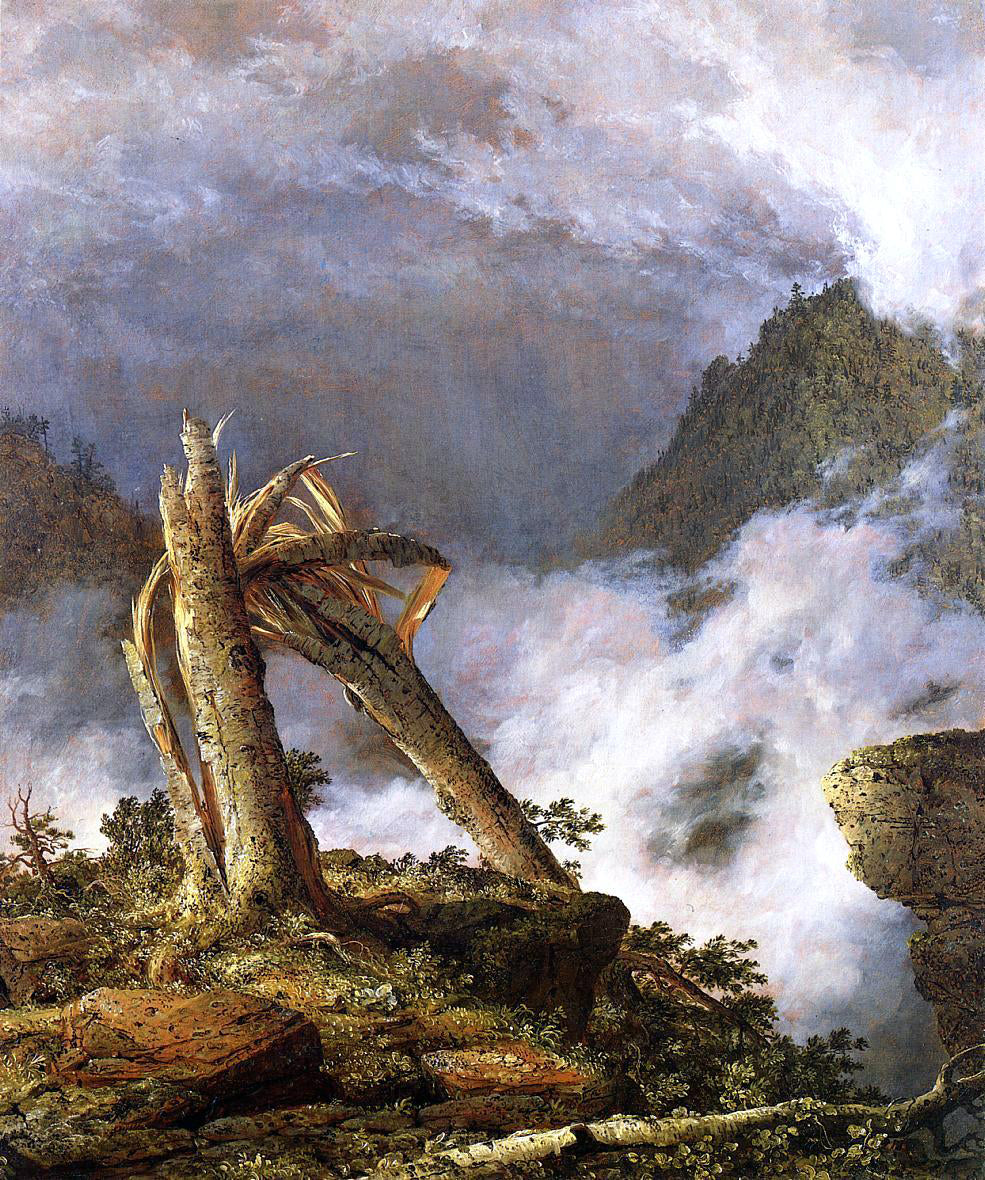 Frederic Edwin Church A Storm in the Mountains - Canvas Print