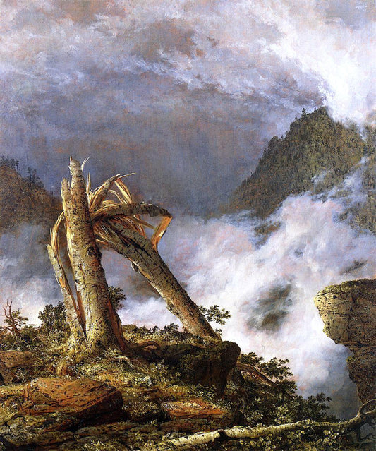 Frederic Edwin Church A Storm in the Mountains - Canvas Print