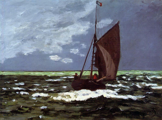 Claude Oscar Monet Stormy Seascape - Canvas Print