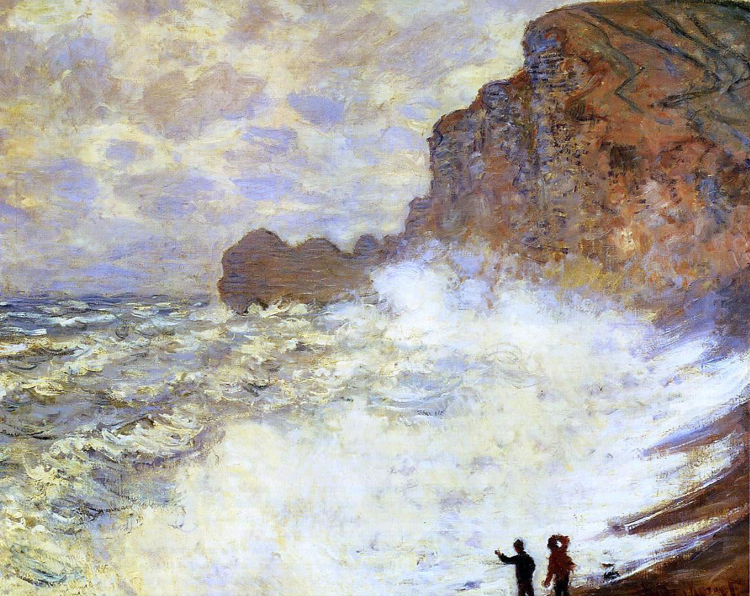 Claude Oscar Monet Stormy Weather at Etretat - Canvas Print