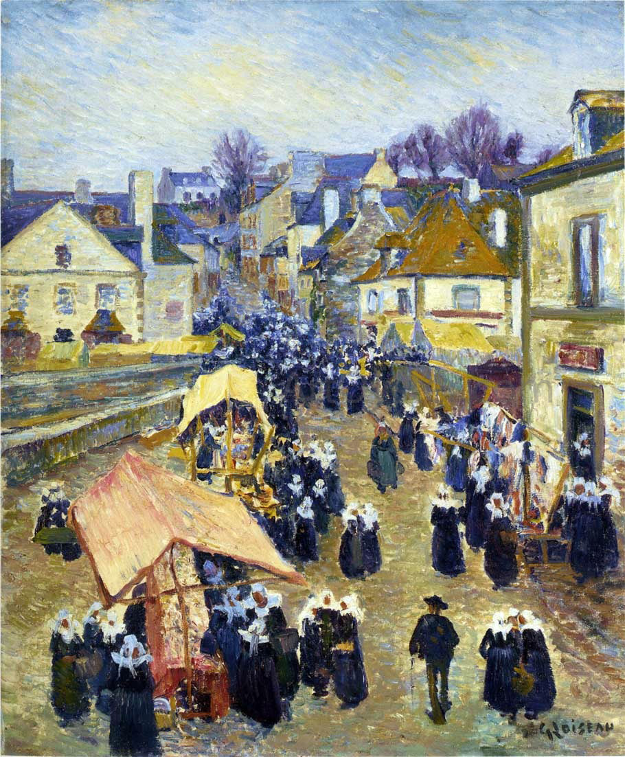Gustave Loiseau Street at Pont Aven - Canvas Print