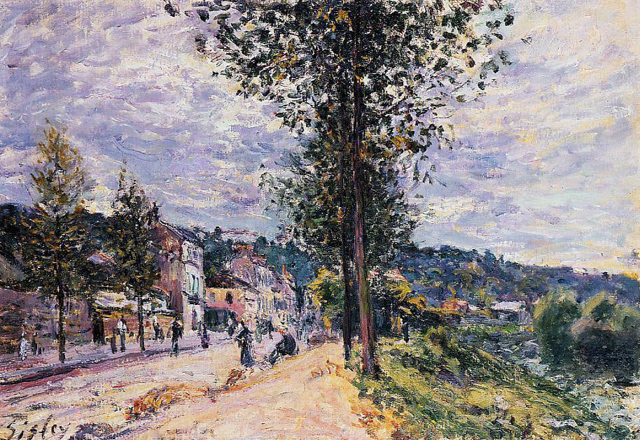 Alfred Sisley Street Entering the Village - Canvas Print