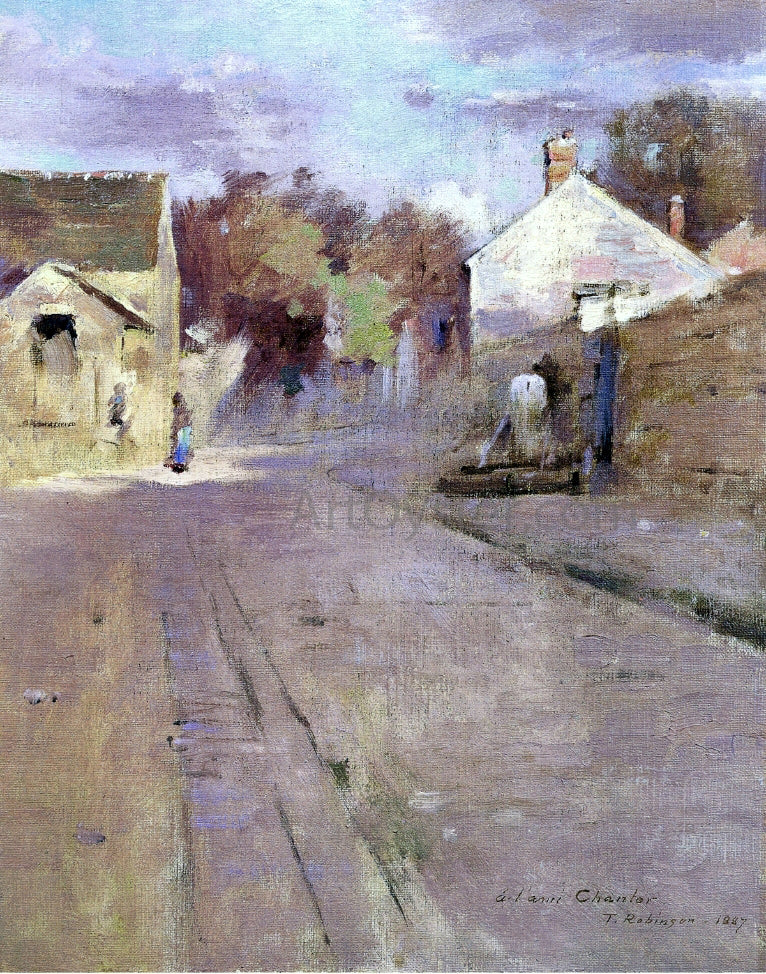 Theodore Robinson Street in Barbizon at Sunset - Canvas Print