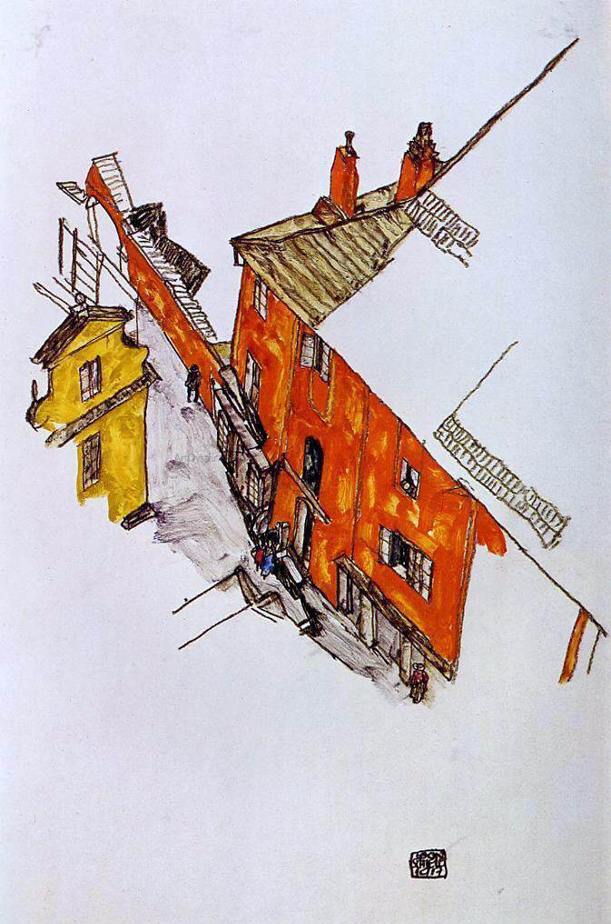 Egon Schiele Street in Krumau - Canvas Print