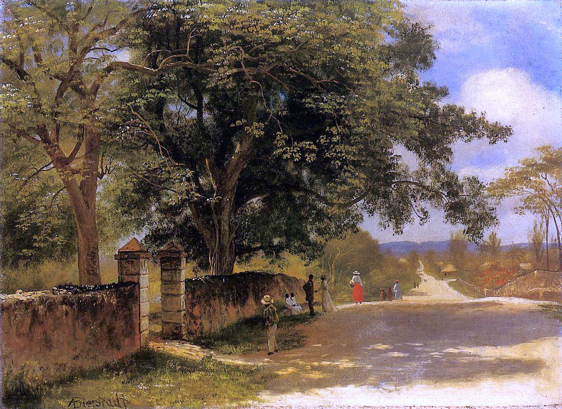 Albert Bierstadt Street in Nassau - Canvas Print