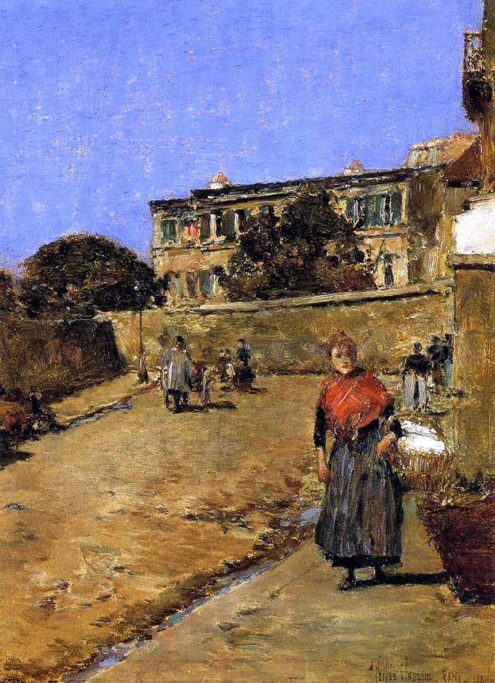 Frederick Childe Hassam A Street Scene, Montmartre - Canvas Print