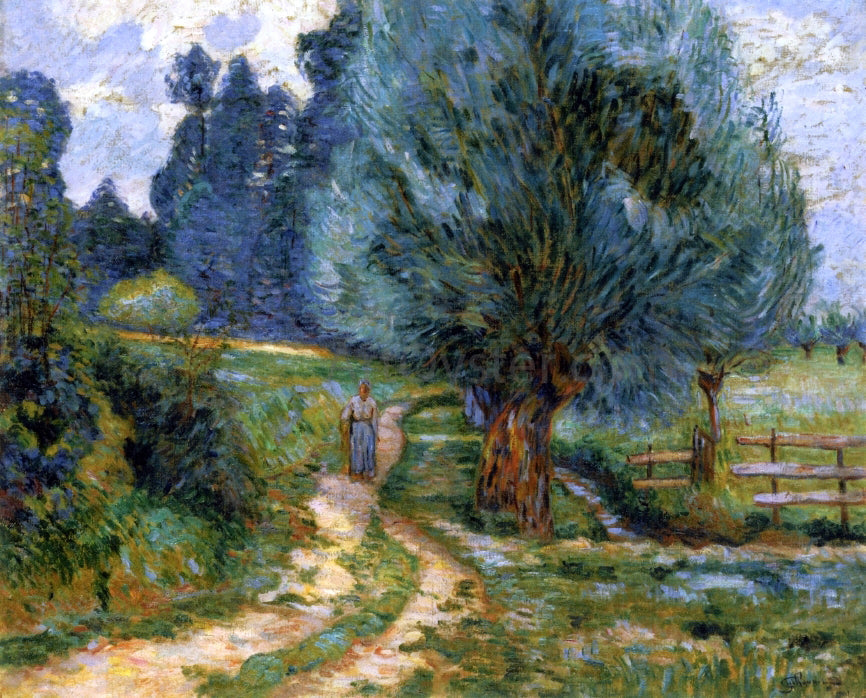 Armand Guillaumin Stroller on the Banks of the Orge - Canvas Print