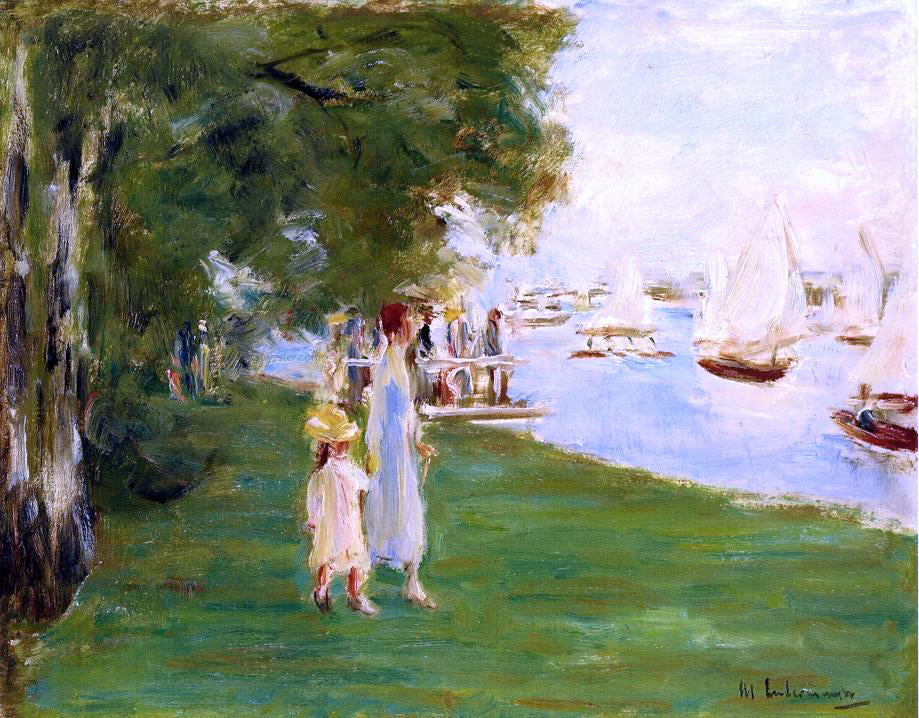 Max Liebermann Strolling by the Sea - Canvas Print