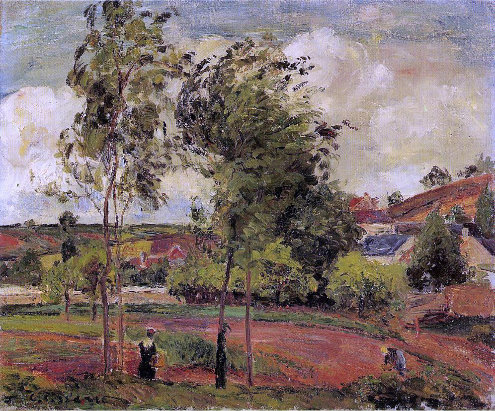 Camille Pissarro Strong Winds, Pontoise - Canvas Print