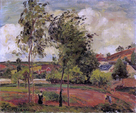 Camille Pissarro Strong Winds, Pontoise - Canvas Print