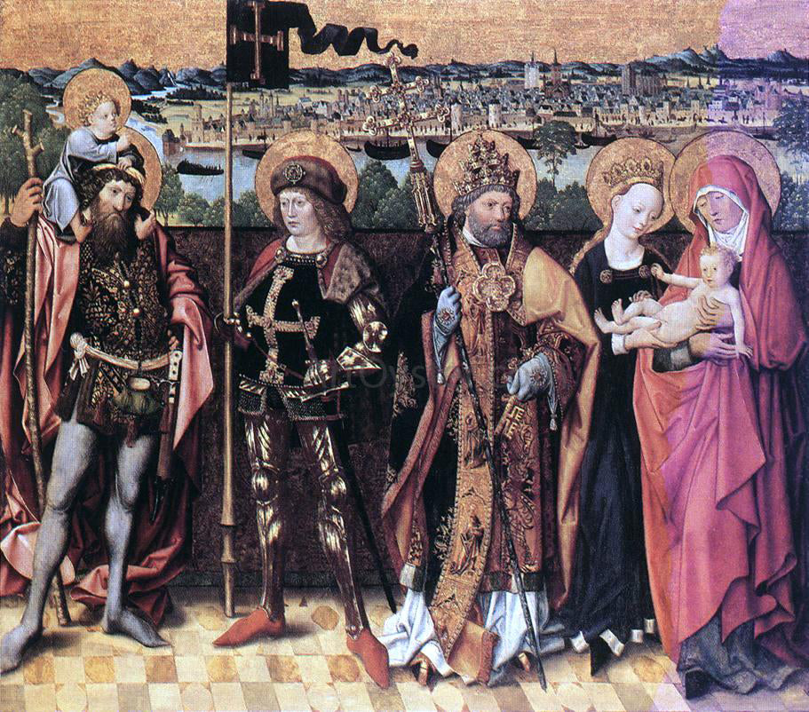 Painters (2) Masters Sts Anne, Christopher, Gereon and Peter - Canvas Print