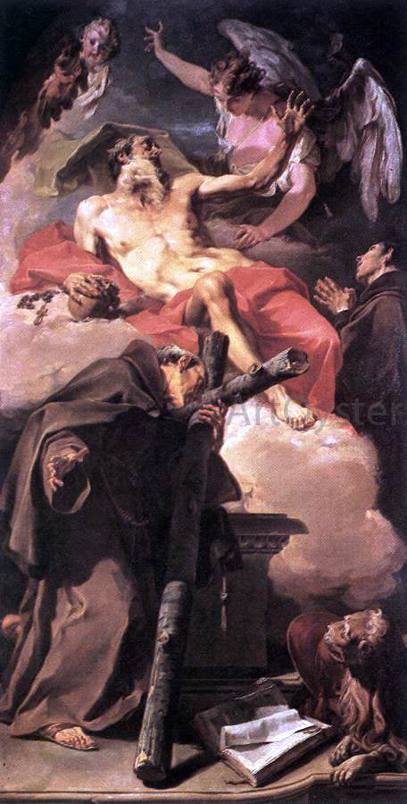 Giambattista Pittoni Sts Jerome and Peter of Alcantara - Canvas Print