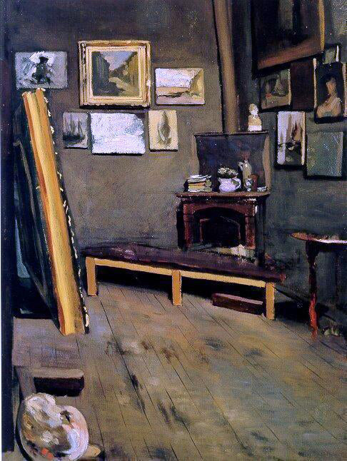 Jean Frederic Bazille Studio of the Rue Visconti - Canvas Print