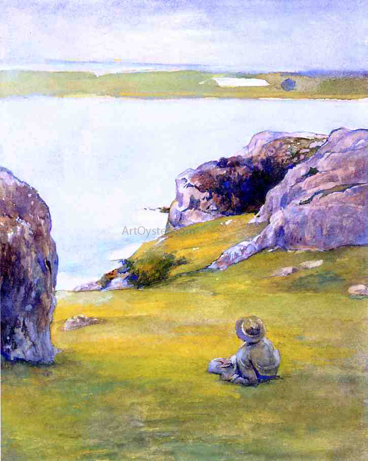 John La Farge Study at Brenton's Cove, Newport, Looking towards Fort Adams - Canvas Print