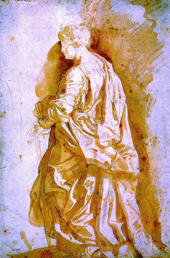 Peter Paul Rubens Study for a Standing Female Saint - Canvas Print