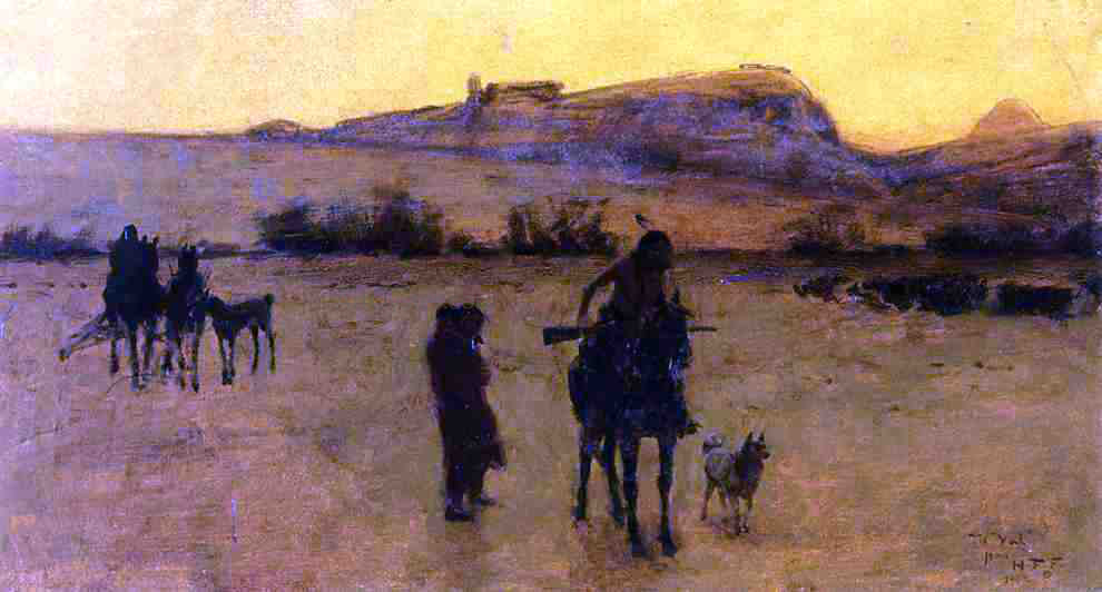 Henry F Farney Study for "Danger" - Canvas Print