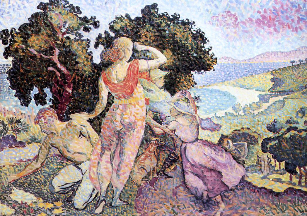 Henri Edmond Cross Study for 'Excuirsion' - Canvas Print