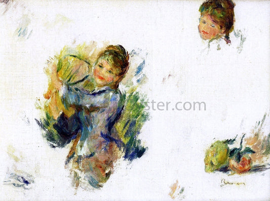 Pierre Auguste Renoir Study for 'Girls playing with a Shuttlecock' - Canvas Print