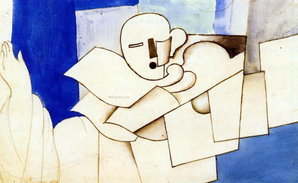 Roger De la Fresnaye Study for 'Le Pierrot' - Canvas Print