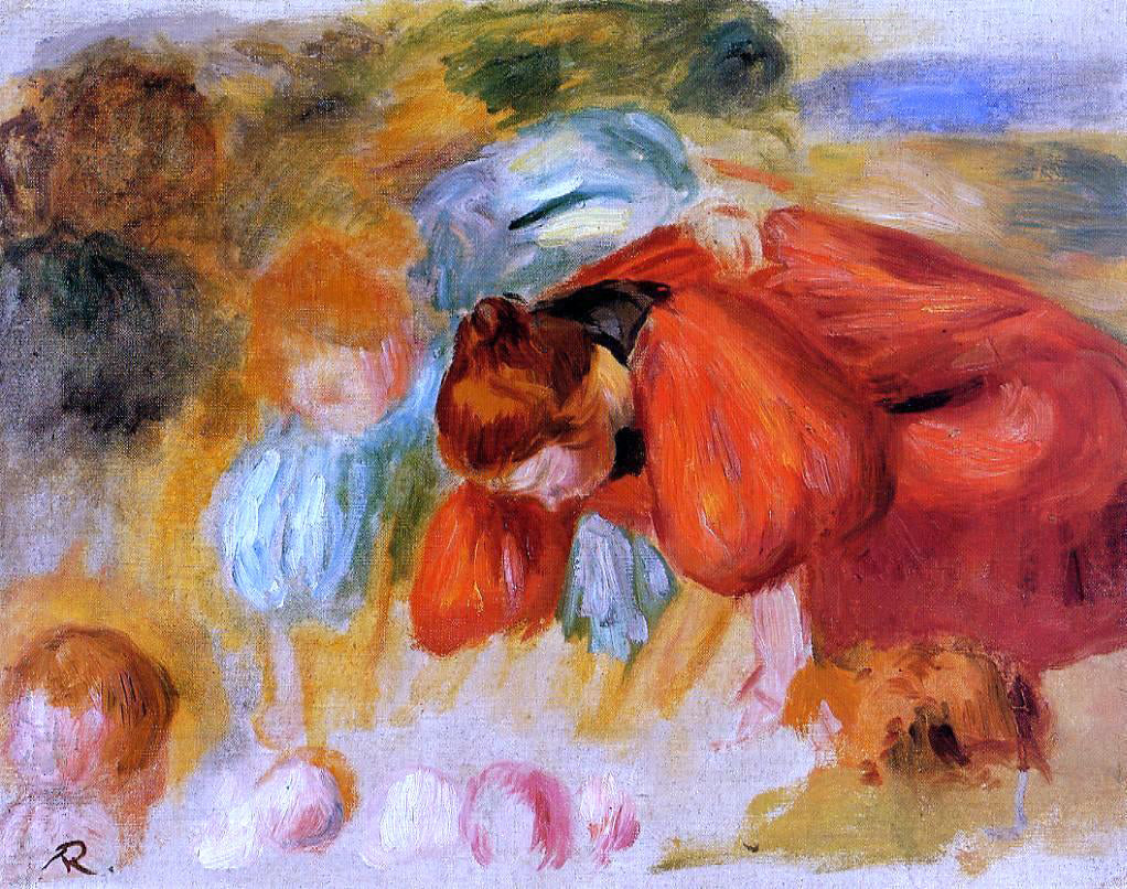 Pierre Auguste Renoir Study for 'The Croquet Game' - Canvas Print