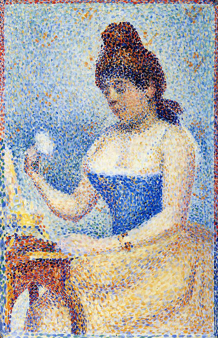 Georges Seurat Study for 'Young Woman Powdering Herself' - Canvas Print