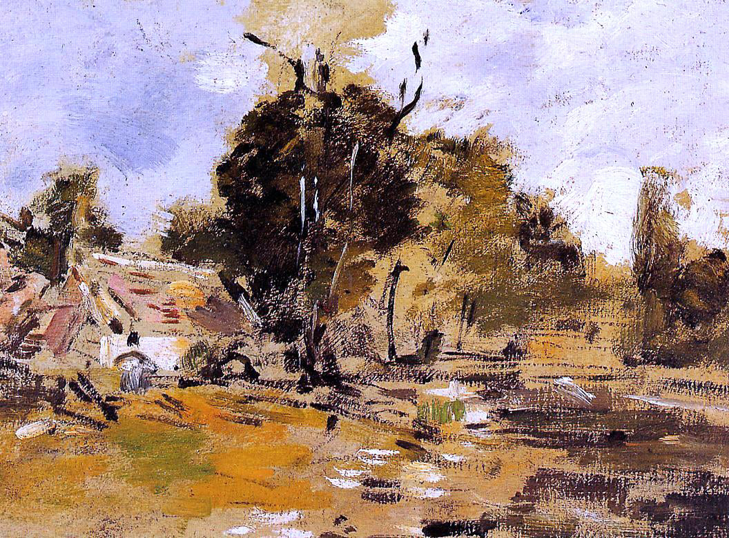 Eugene-Louis Boudin Study of a Farm, St-Ceneri - Canvas Print