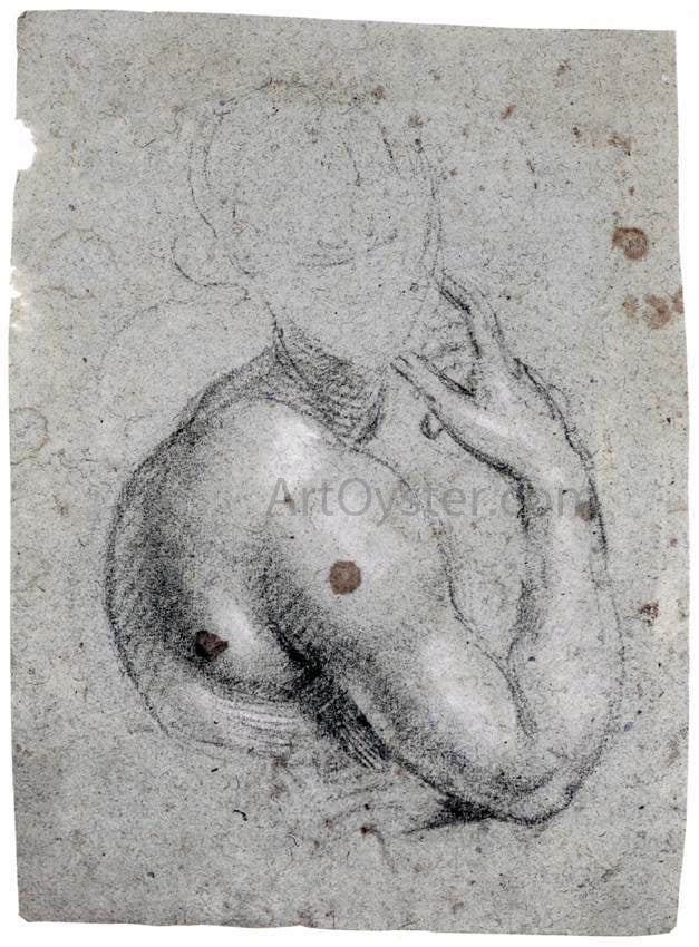 Simone Peterzano Study of a Half-Length Figure - Canvas Print