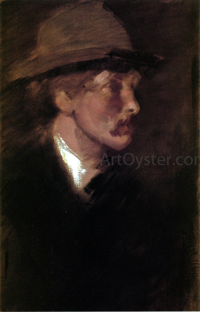 James McNeill Whistler Study of a Head - Canvas Print