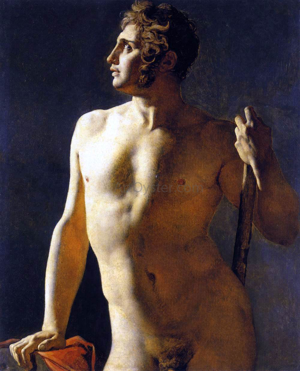 Jean-Auguste-Dominique Ingres Study of a Male Nude - Canvas Print