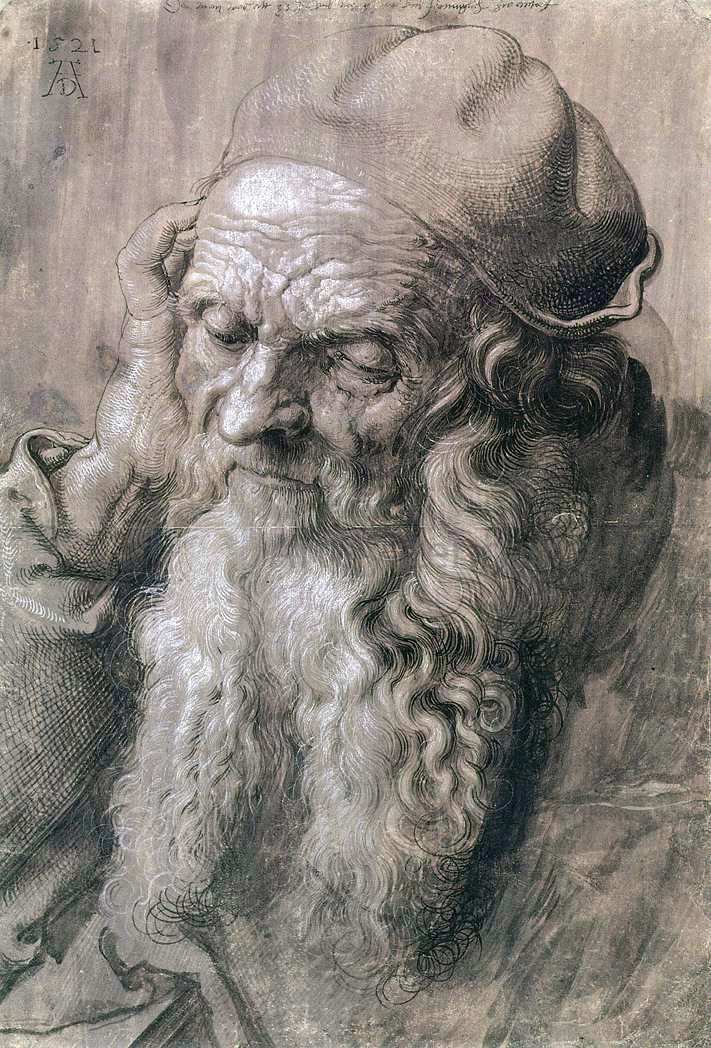 Albrecht Durer Study of a Man Aged 93 - Canvas Print