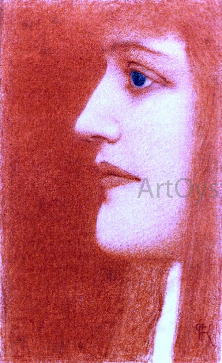 Fernand Khnopff Study of a Woman - Canvas Print
