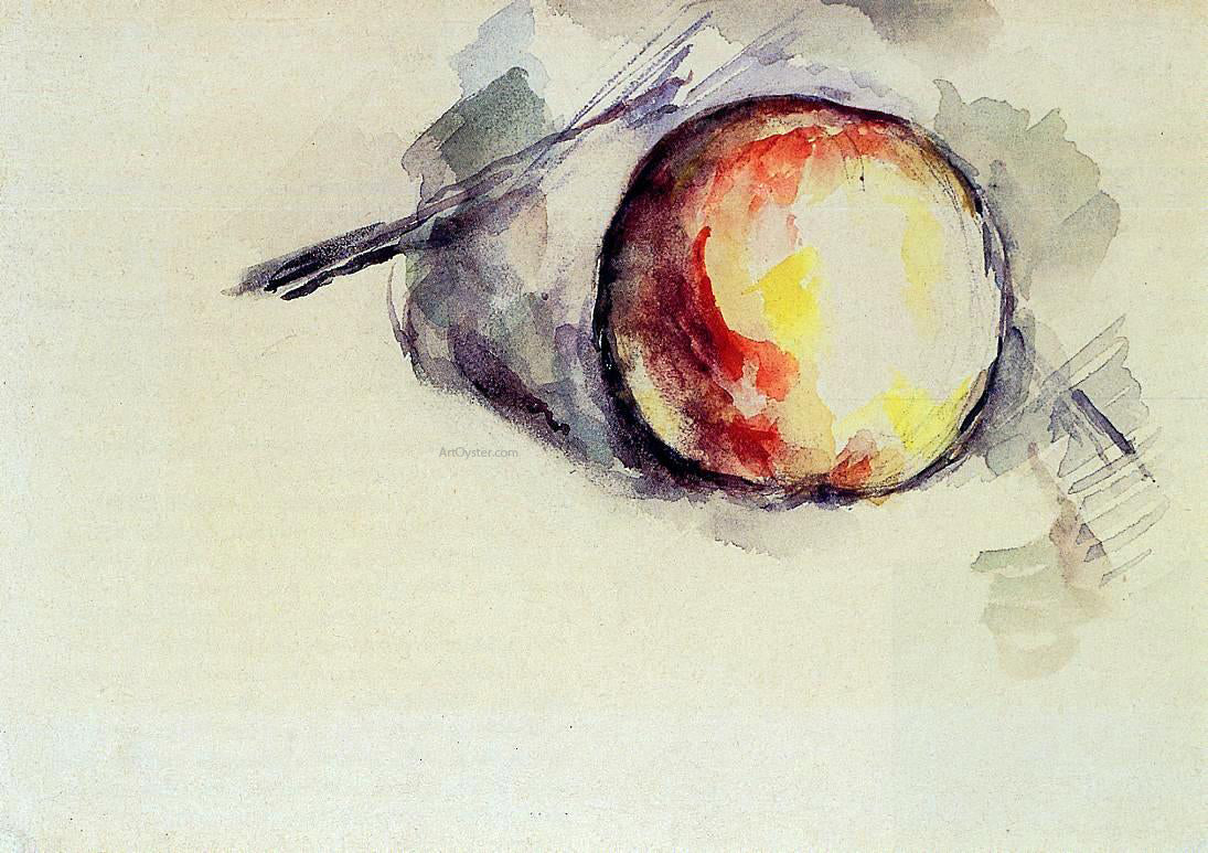 Paul Cezanne Study of an Apple - Canvas Print