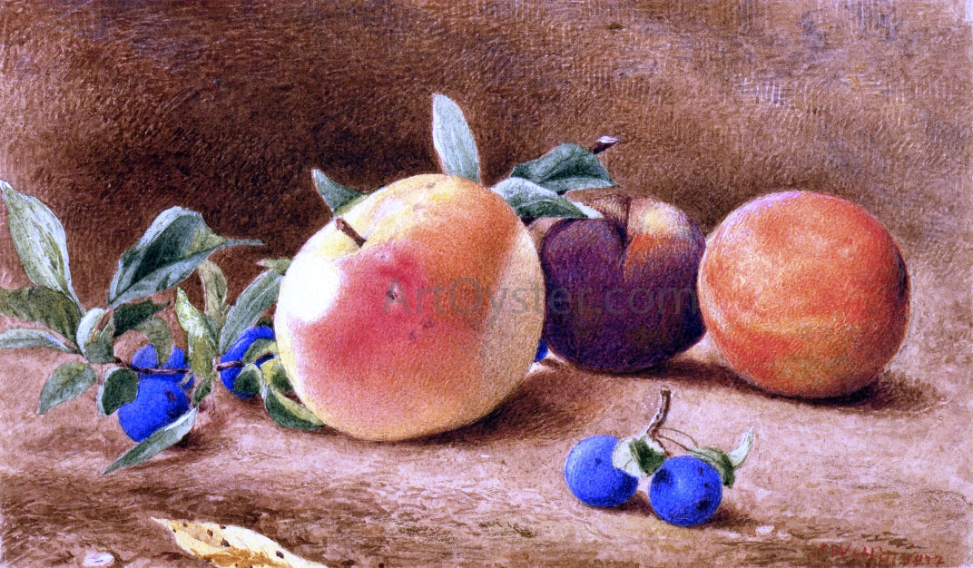 John William Hill Study of Fruit - Canvas Print