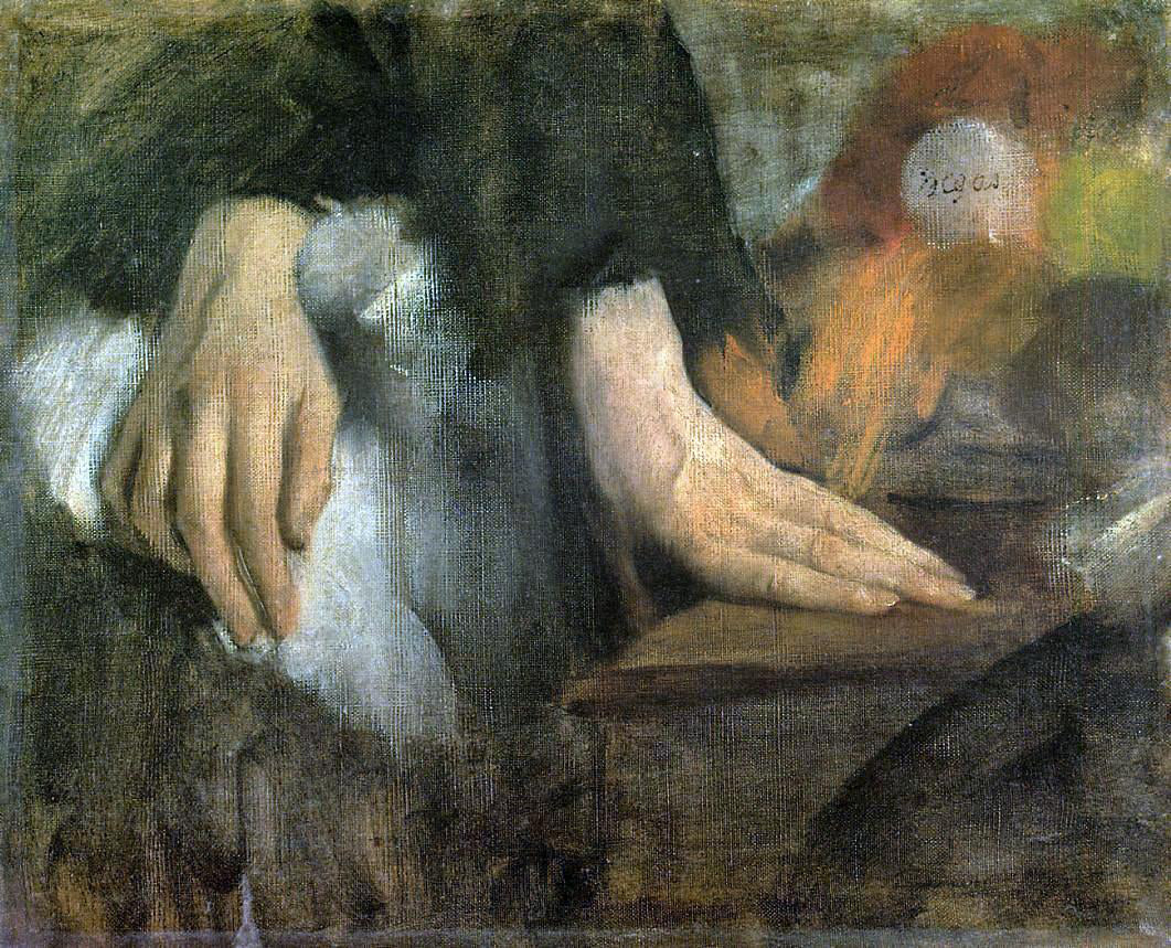 Edgar Degas Study of Hands - Canvas Print