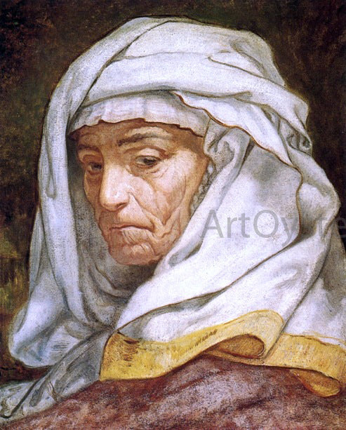 Elihu Vedder Study of Jane Jackson - Canvas Print