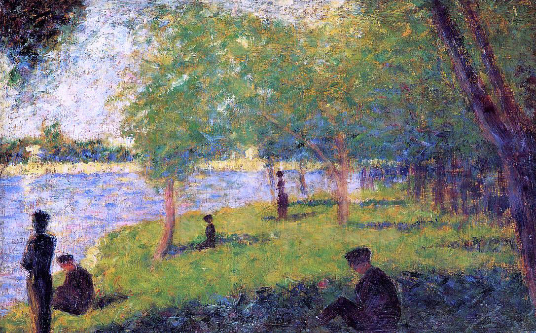 Georges Seurat Study with Figures - Canvas Print