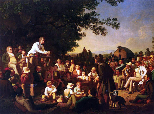 George Caleb Bingham Stump Speaking - Canvas Print