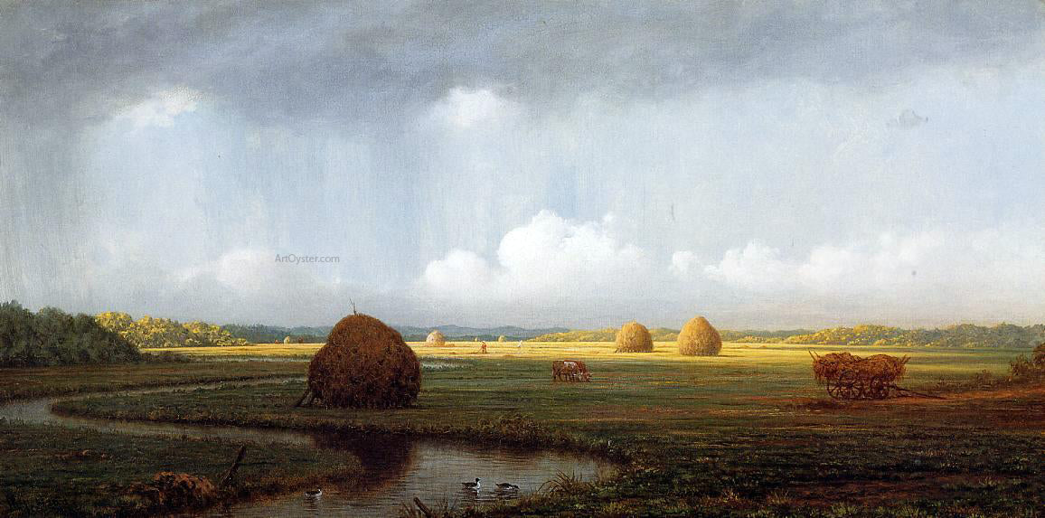 Martin Johnson Heade Sudden Shower, Newbury Marshes - Canvas Print