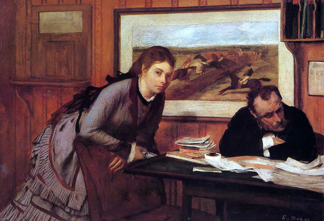 Edgar Degas Sulking - Canvas Print